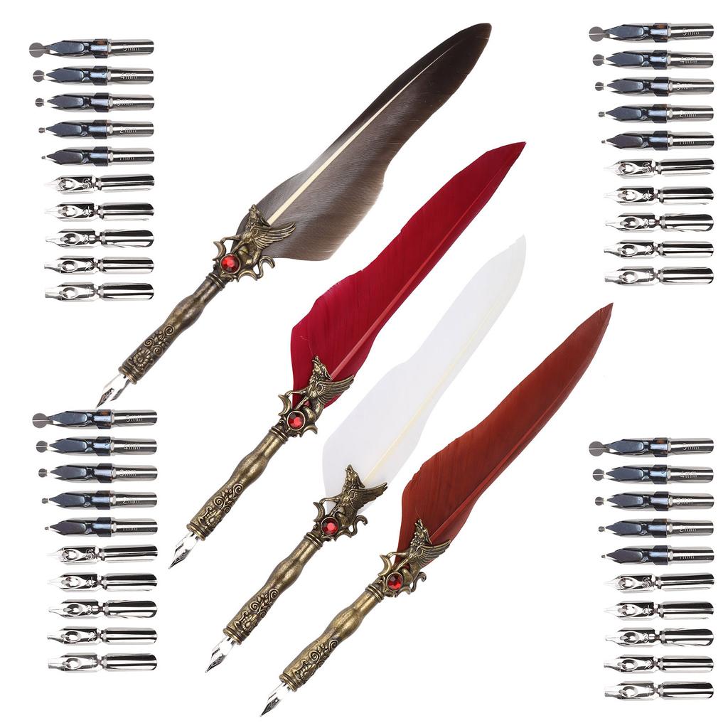 Ручка Craft Ретро Резной Карандаш Из Нержавеющей Стали Для Украшения Подарочного Стола