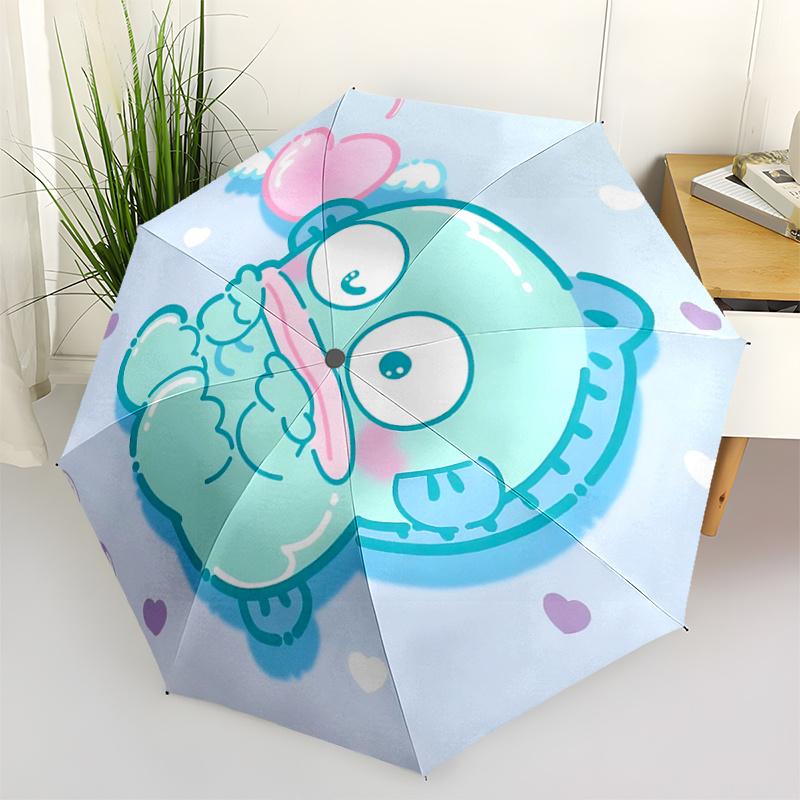 1pc Adorable Cartoon Elephant Automatic Opening/Closing Umbrella with Heart-Shaped Wings - Perfect Gift for Fans, Travelers, and Everyday Use.F005