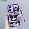 KEYSION Противоударный чехол для VIVO Y03 Y03t Y18 Y18e Y18s со шнурком, мягкий силиконовый милый 3D мультяшный чехол для телефона с куклой для VIVO Y28s 5G