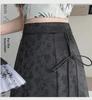 Retro High Waist Solid Color Long Skirt - Korean Style All-Match