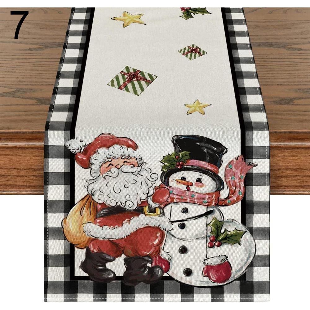 Merry Christmas Xmas Tablecloth Printed Table Cover New Year Table Flag Home Party Decor