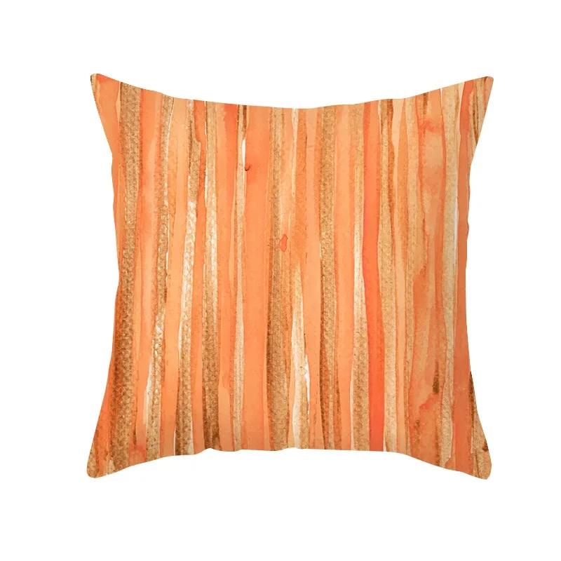 2023 Brand New Yellow Orange Abstract Geometry Print Pillow Cushion Cover Modern Nordic Sofa Throw Pillowcase Home Decor 45x45cm