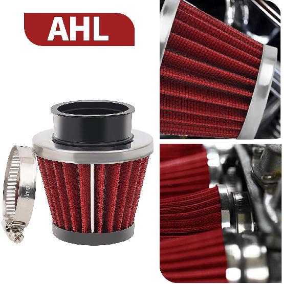 AHL Red 42Mm Universal Air Filter Fit For Pod / 150Cc-250Cc Motorcycle Scooter ATV Dirt Bike/50Cc 70Cc 90Cc 110Cc 125Cc Coolster Tao Tao Sunl/Quad Go