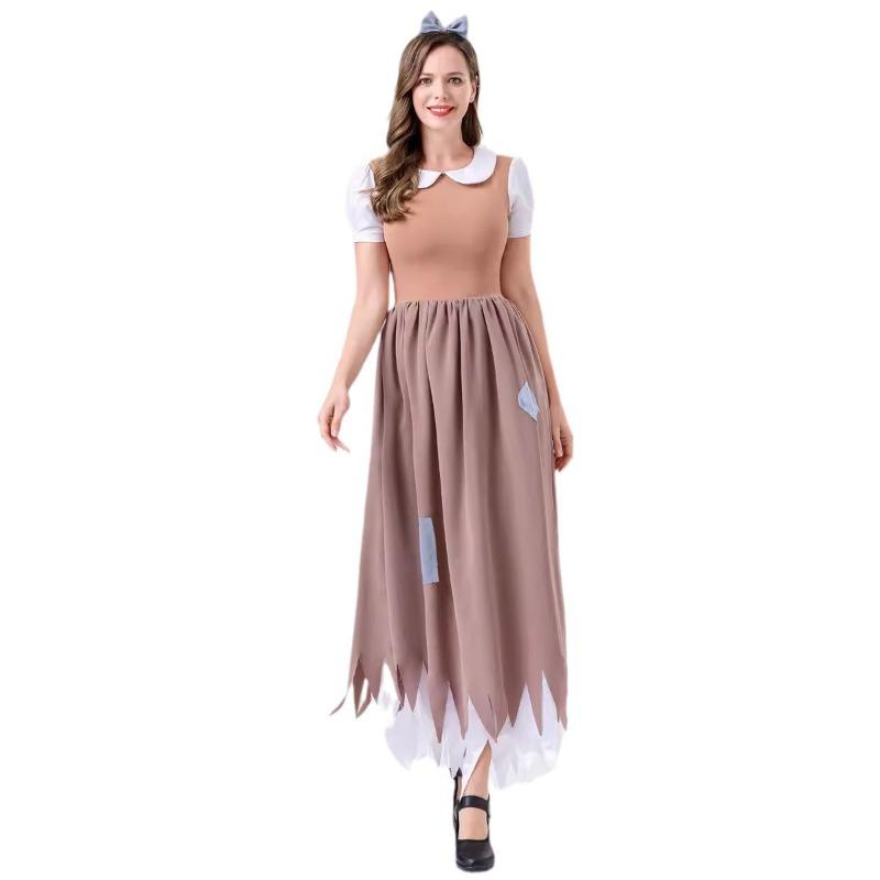 Костюм для спектакля «Белоснежка», Белоснежка, лохмотья, горничная, платье горничной, взрослый