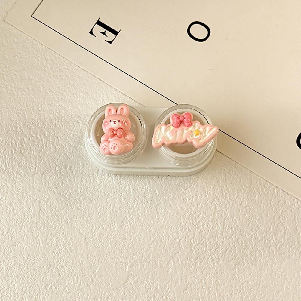 Cartoon Creative Drawer Style Contact Lens Case Compact Portable Contact Lens Care Box Multicolor Contact Lens Companion Box