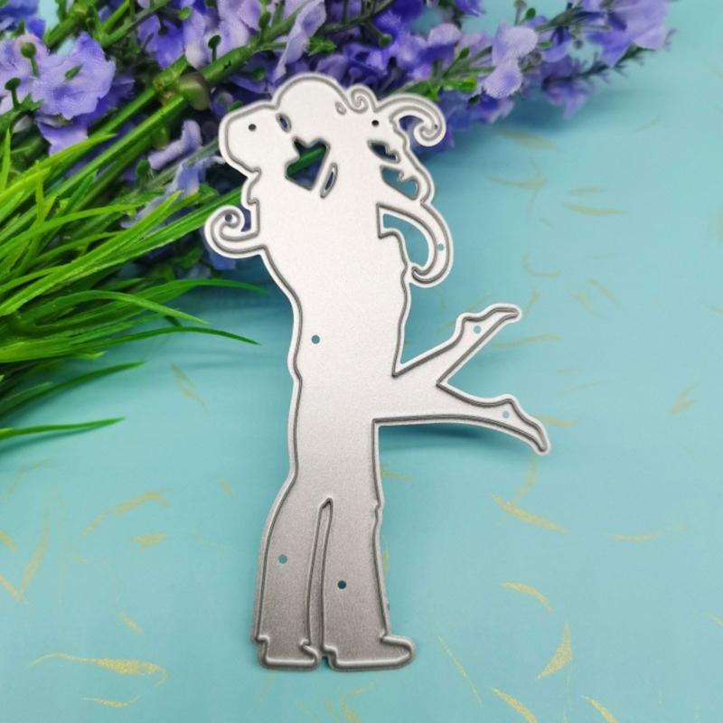 Пара обнимается Металлические штампы для вырезания DIY Craft Углеродистая сталь Шаблон для тиснения Трафарет Скрапбукинг для открыток Вырезки Форма