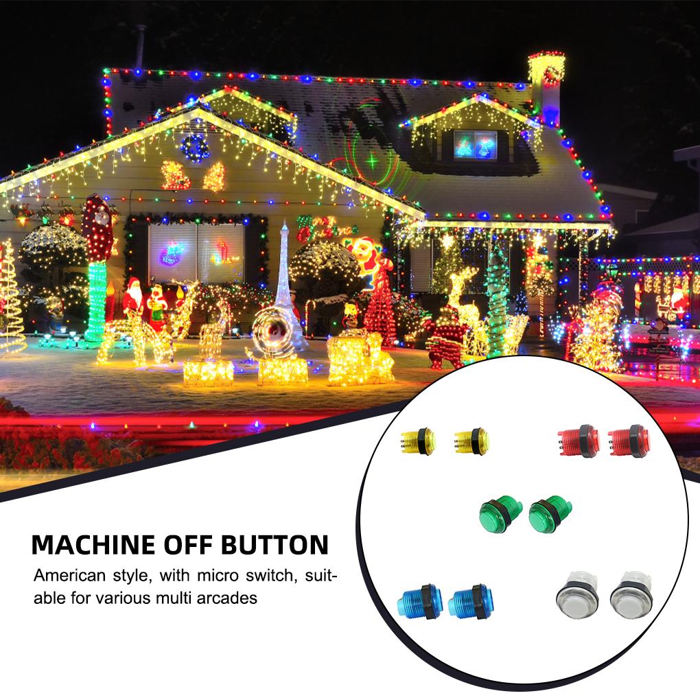 Illuminated Push Button Game Machine Fittings Console Micro Switch Snap Start Parts Cabinet Board Arcade Self-Assembly