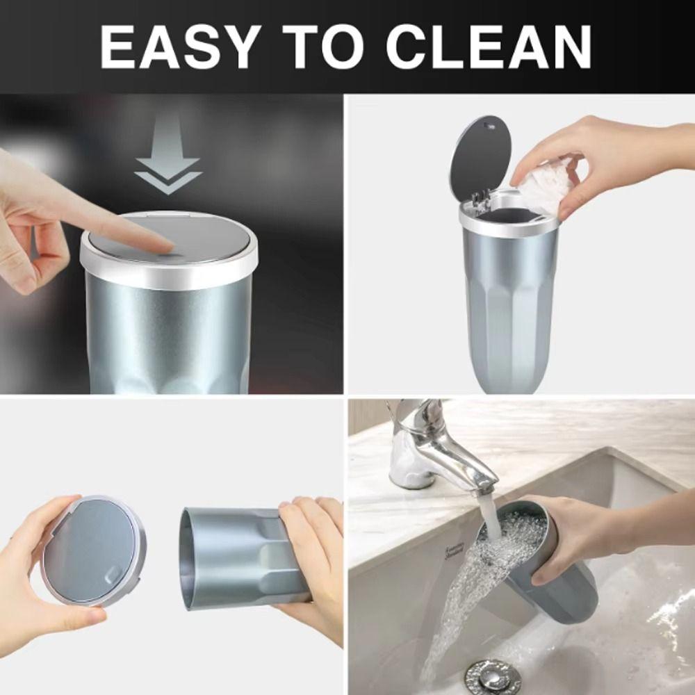 with Lid Car Trash Bin Can Mini Car Interior Rubbish Bag Bucket Auto Dust Organizer  for Auto