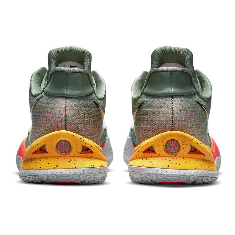 Nike Мужские кроссовки Kyrie 4 Low Sunrise серо-голландско-зеленые Bright-Mango CW3985-301