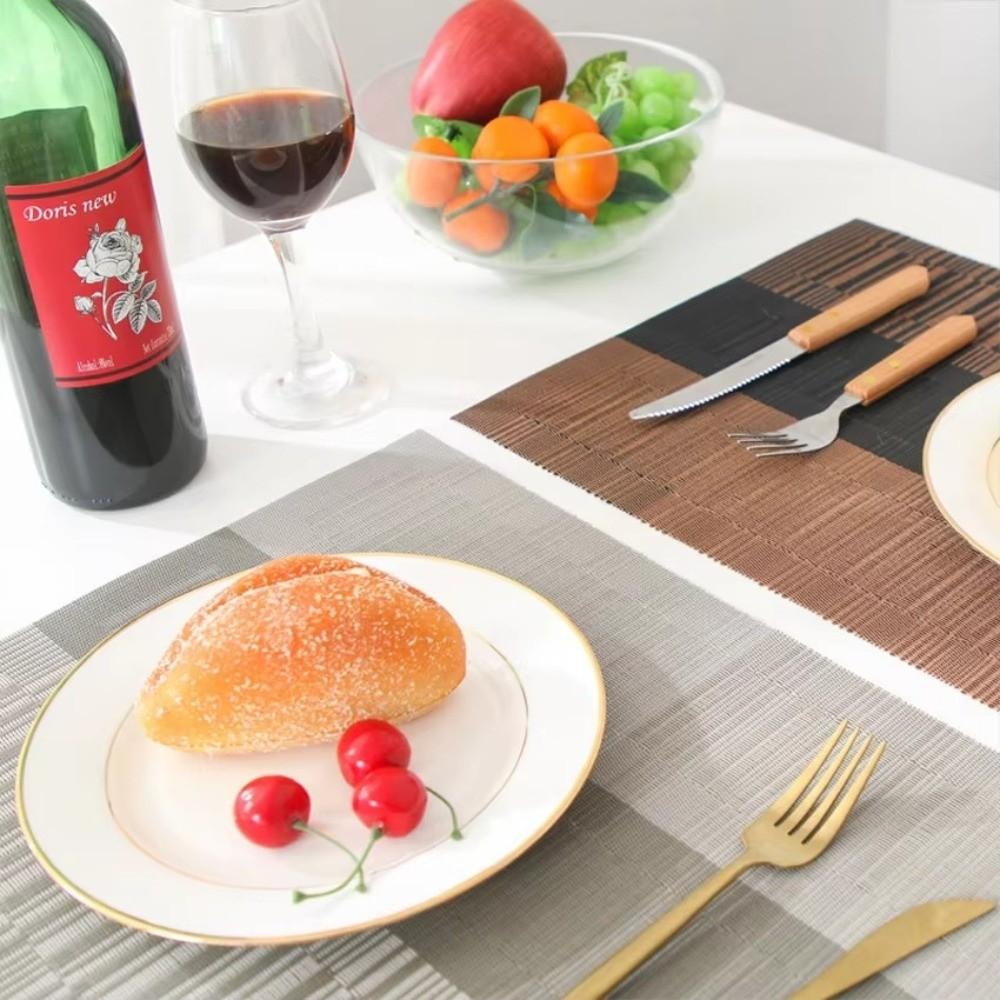 Weave Stripe Table Mat Non-Slip Pallet Coaster 30*45cm Placemats For Dining Table