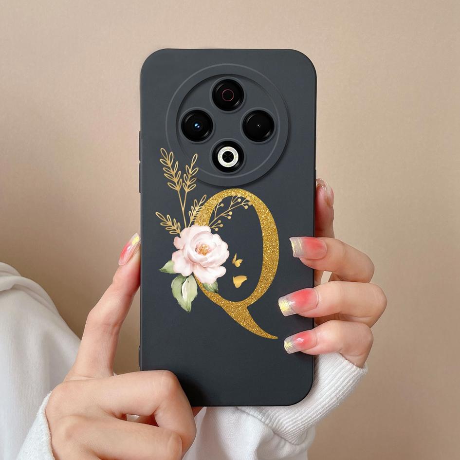 Чехол для Tecno Spark GO 1 2025 Sprak 30 20 Pro 30C Pop 9 Camon 30S Pro 4G 5G популярные цветы AZ буквы мягкий силиконовый противоскользящий чехол для телефона Tecno