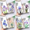 Чехол для телефона с цветком ириса для OPPO A15 A16 A5S A5 A9 A31 A53 A53S A52 A72 A83 A91 A93 A54 A74 A94