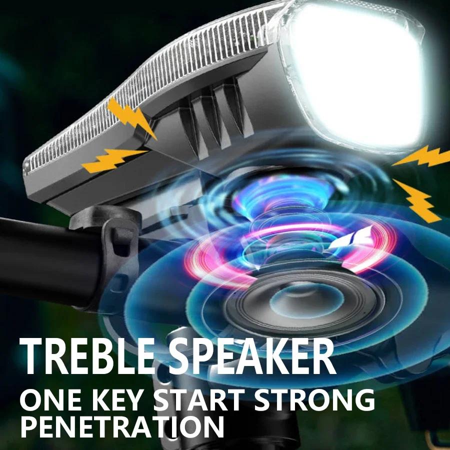 USB Rechargeable Bike Lights Set Front Light with Taillight Easy To Install 3 Modes Bicycle Accessories for the MTB Bicycle