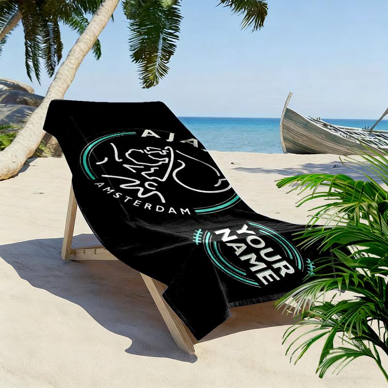 Custom Name,AFC Ajax Print Beach Towel, Large Soft Quick Dry Towel for Beach Camping Swimming
