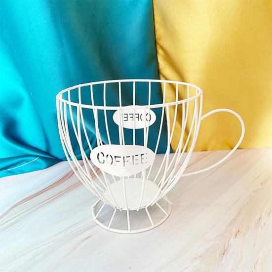 Yousheng Coffee Pods Holder Counter Organizer with Handle Spacious Capacity Quick Access Multi-Purpose Capsule Basket Coffee Bar Accessories