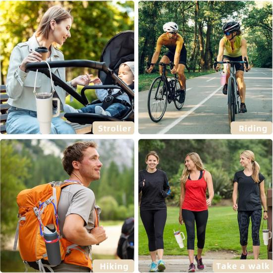 Water Bottle Lanyard Soft Retractable Water Bottle Handle Holder Lightweight Portable Plastic Travel Camping Water Cup Carrier