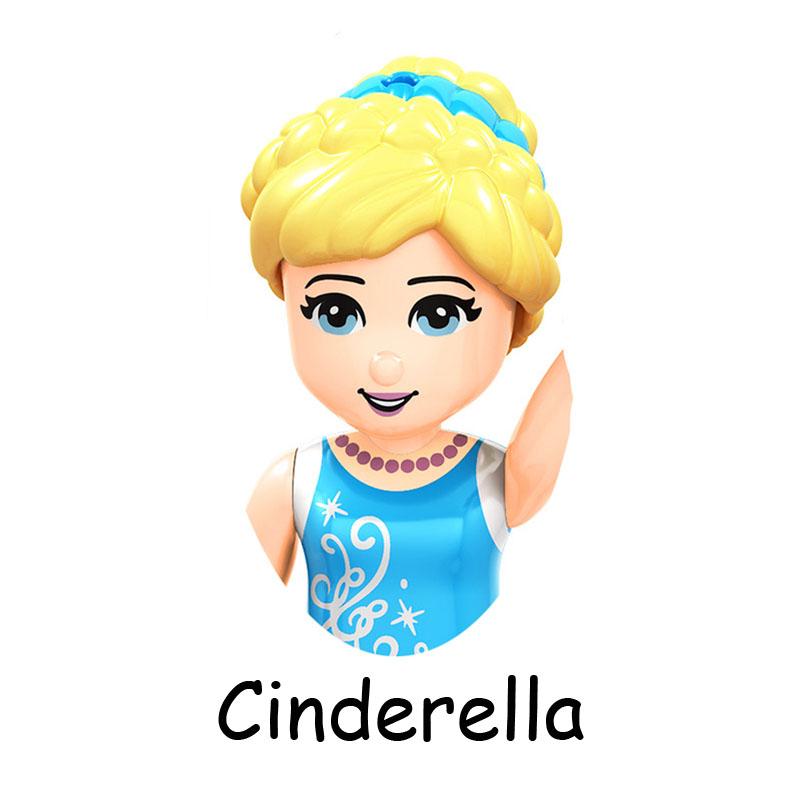 Нетоксичные сказочные принцессы дети Белль Чудовище Золушка Анна Оливия Модель Фигурка Блоки Конструктор Строительные Кирпичики Игрушки Для Детей