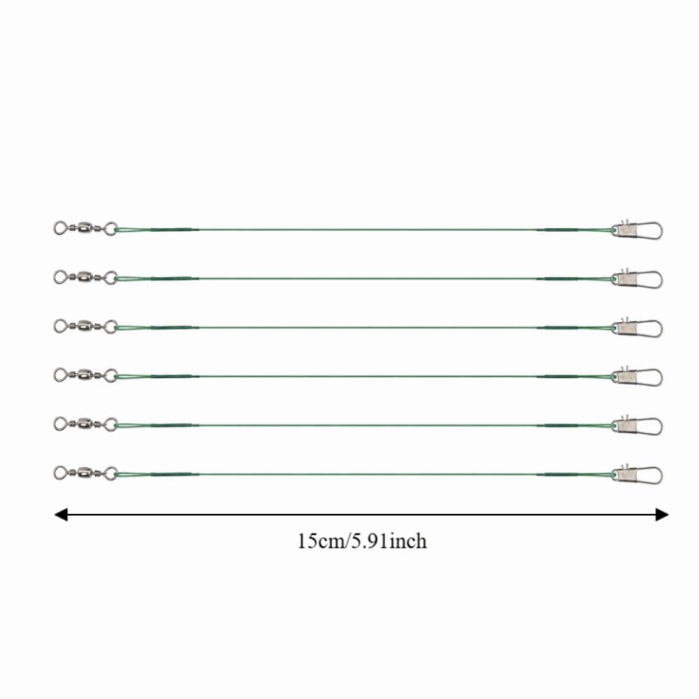 100PCS Steel Wire Leaders with Snaps Leader Wire Portable Fishing Wire Leaders Fishing Accessories