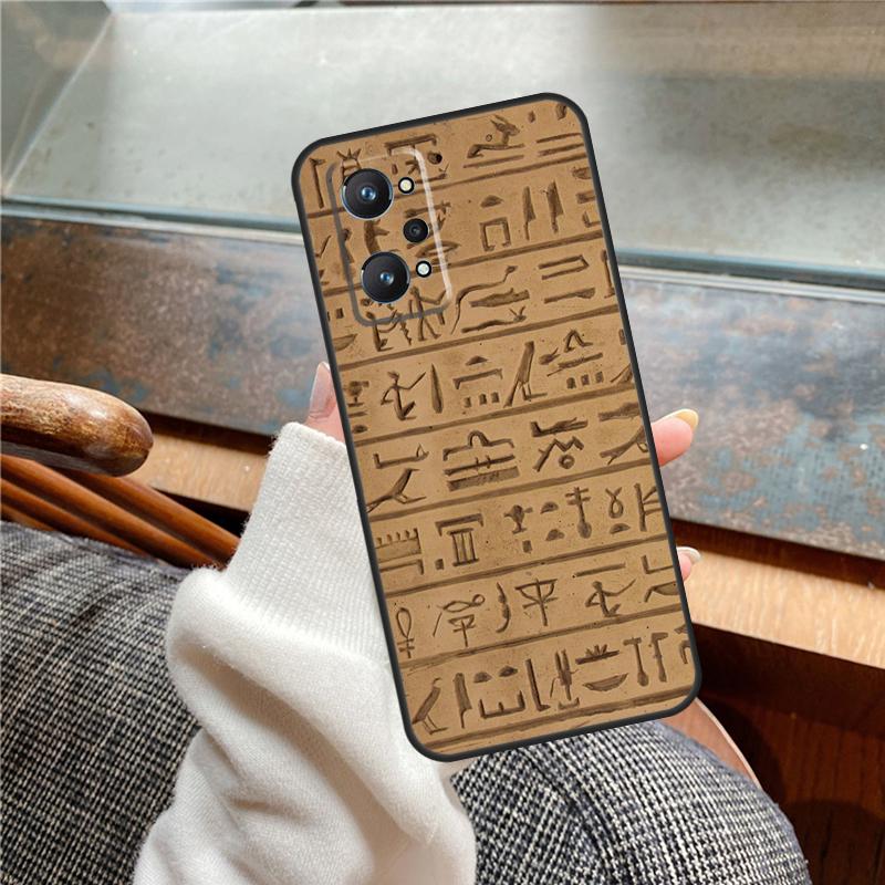 Чехол Египетские Иероглифы для Realme 15 Pro GT7 GT6 11 12 13 14 Pro Plus C55 C51 C53 C35 C33 C61 C65 C67 C71 C75