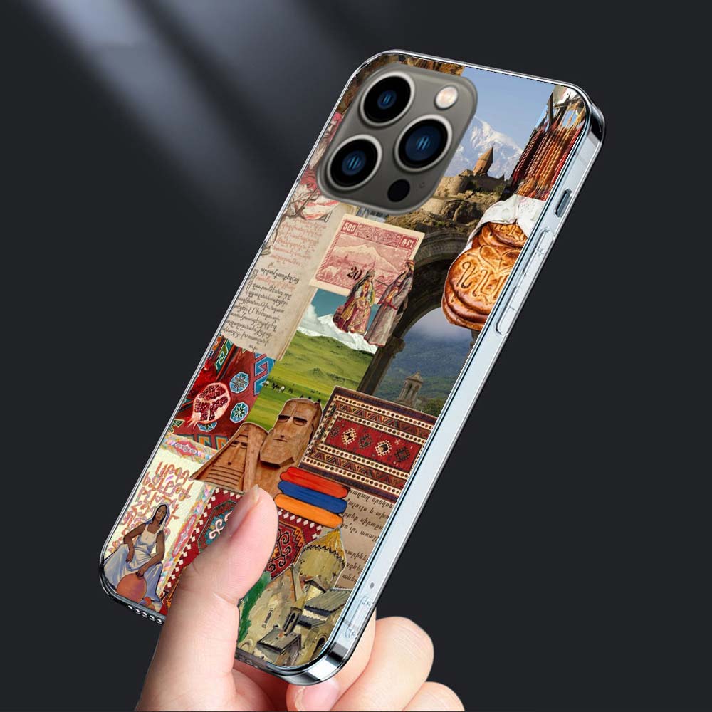 Флаг Армении Паспорт АРТ Чехол для телефона Для iPhone 16E 15 Pro 14 Plus 17E 16 17 Pro Max Air 11 12 13 Mini Ударопрочный Capa Милый C