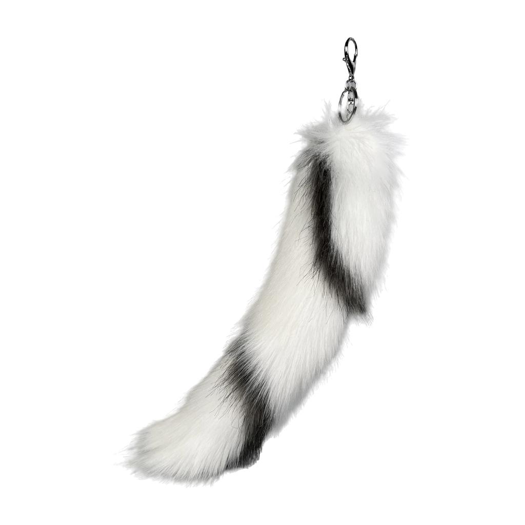 Faux Animal Tail Keychain Colorful Keyring 40cm Plush Furs Pendant Accessory for Bags and Car Keys Soft Decorative Charm
