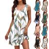 Women's Summer Fashion Tank Dress A-Line Sleeveless Casual Floral/Solid Pocket Dress