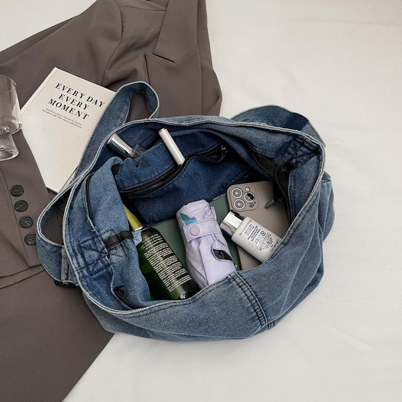 Джинсовая сумка женская сумка через плечо хозяйственная сумка большой емкости студенческая сумка для занятий