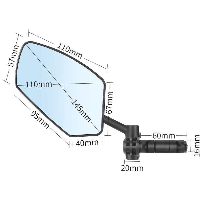 WEST BIKING HD Bicycle Rearview Mirror 360° Rotatable Back Sight Reflector Safety Clear Scooter MTB Road Bike Handlebar Mirrors