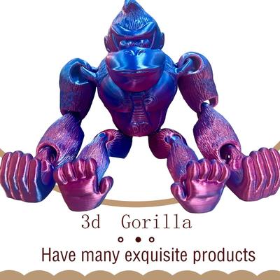 41 см / 16,14 дюйма 3D-печатная статуэтка гориллы, Уникальное настольное украшение и коллекционный предмет, Идеальный настольный питомец для коллекционеров животных