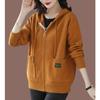 Women's Autumn 2024 Korean Style Hooded Cardigan Sweater Jacket - Zippered Knitted Fashion Top