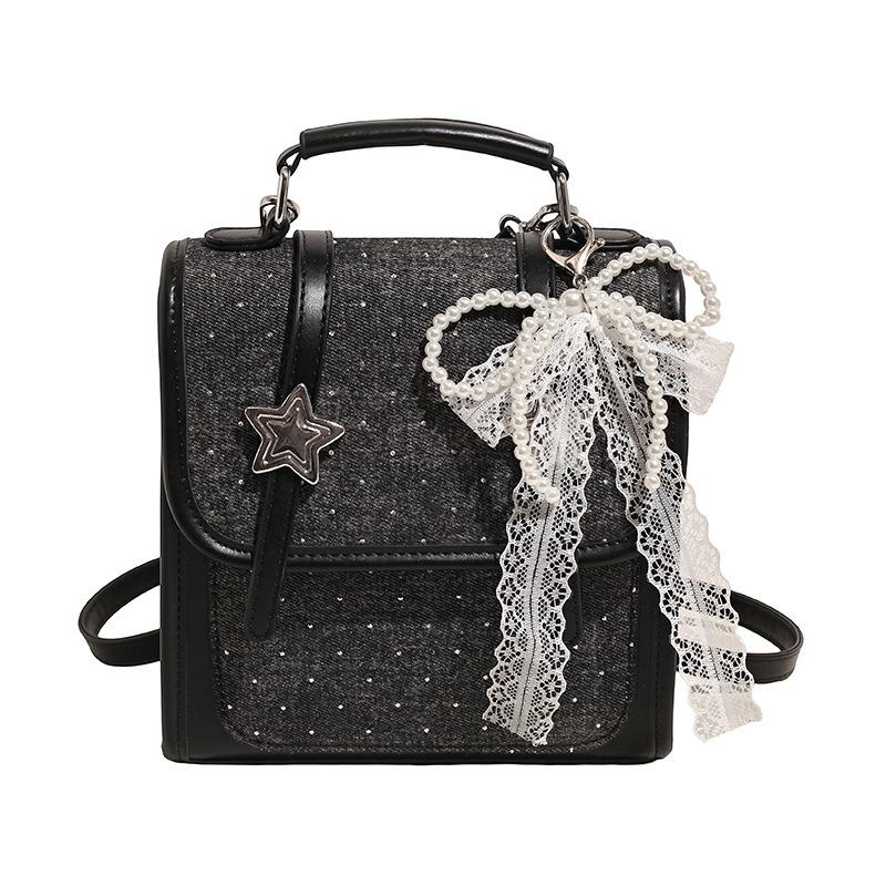 Нишевый портативный рюкзак женский летний новый джинсовый маленькая сумка модный изысканный рюкзак