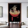 Nordic Door Partition Kitchen Snack Shop Restaurant WartainJapanese Sushi Dharma Fish Door Wartain Printing Bedroom Window