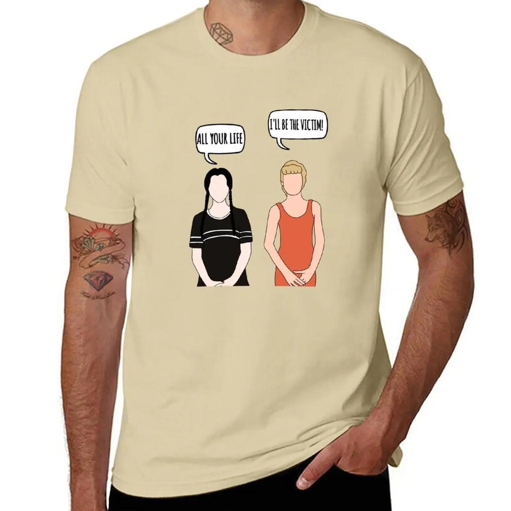 Ill be the victim TShirt customs anime clothes boys animal print plain t shirts men