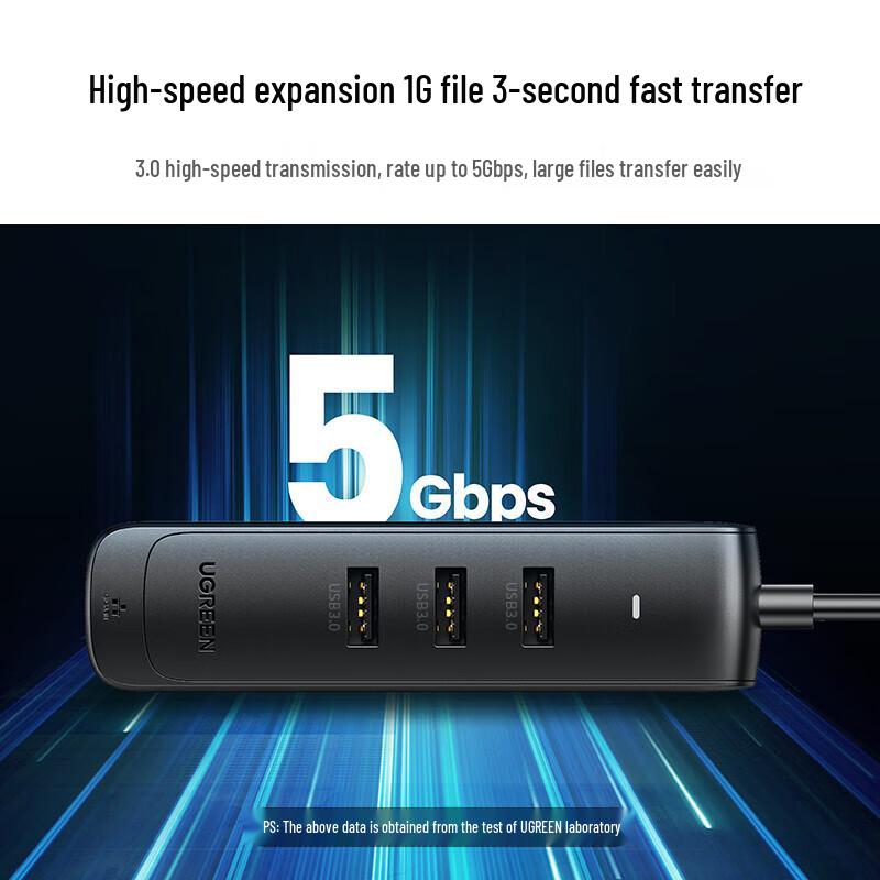 UGREEN USB 3.0 Hub with Gigabit Ethernet Adapter