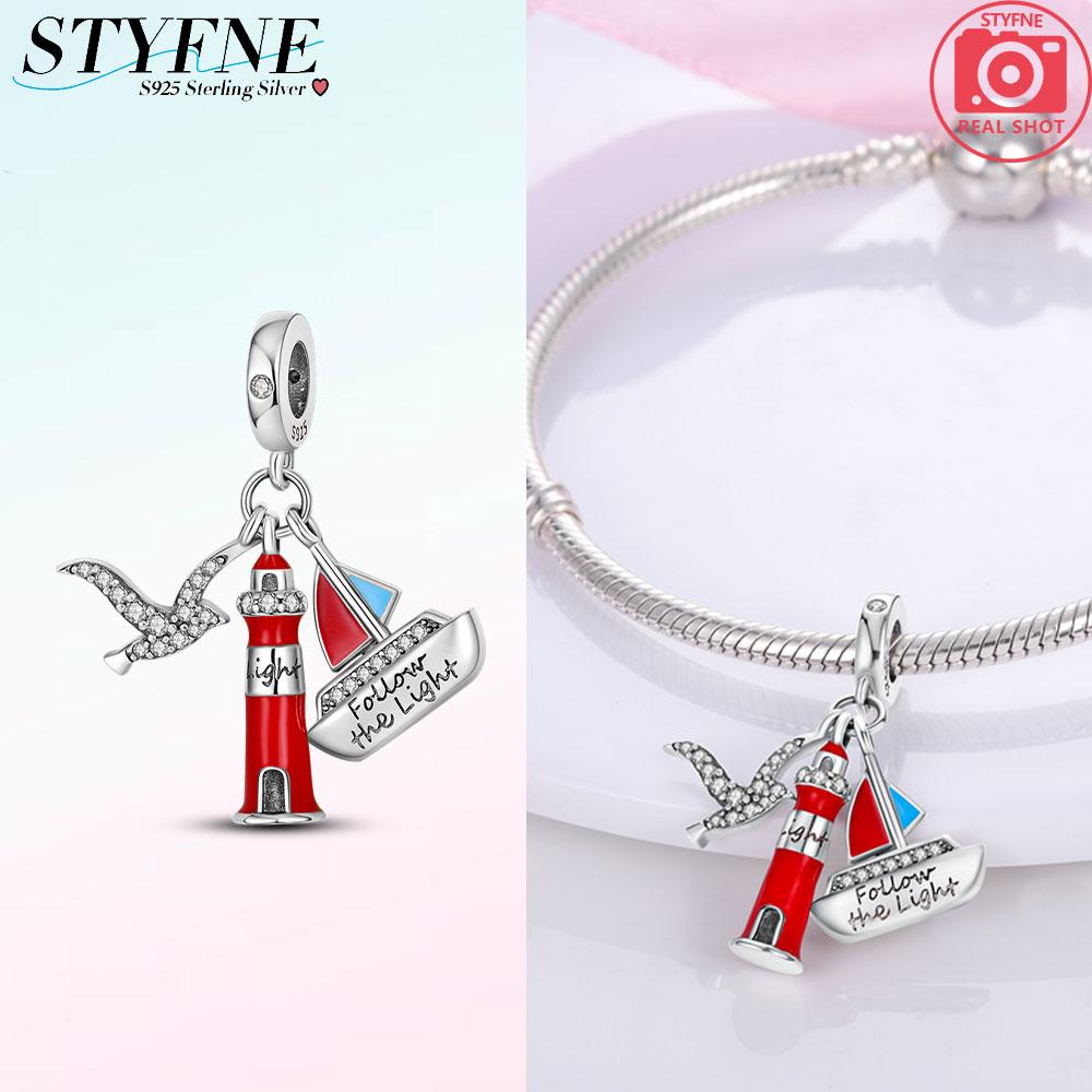 Plata De Ley Copper Travel Dangle Charm Eiffel Tower Original Charms Beads Fit Charms Women Bracelet Jewelry Gift