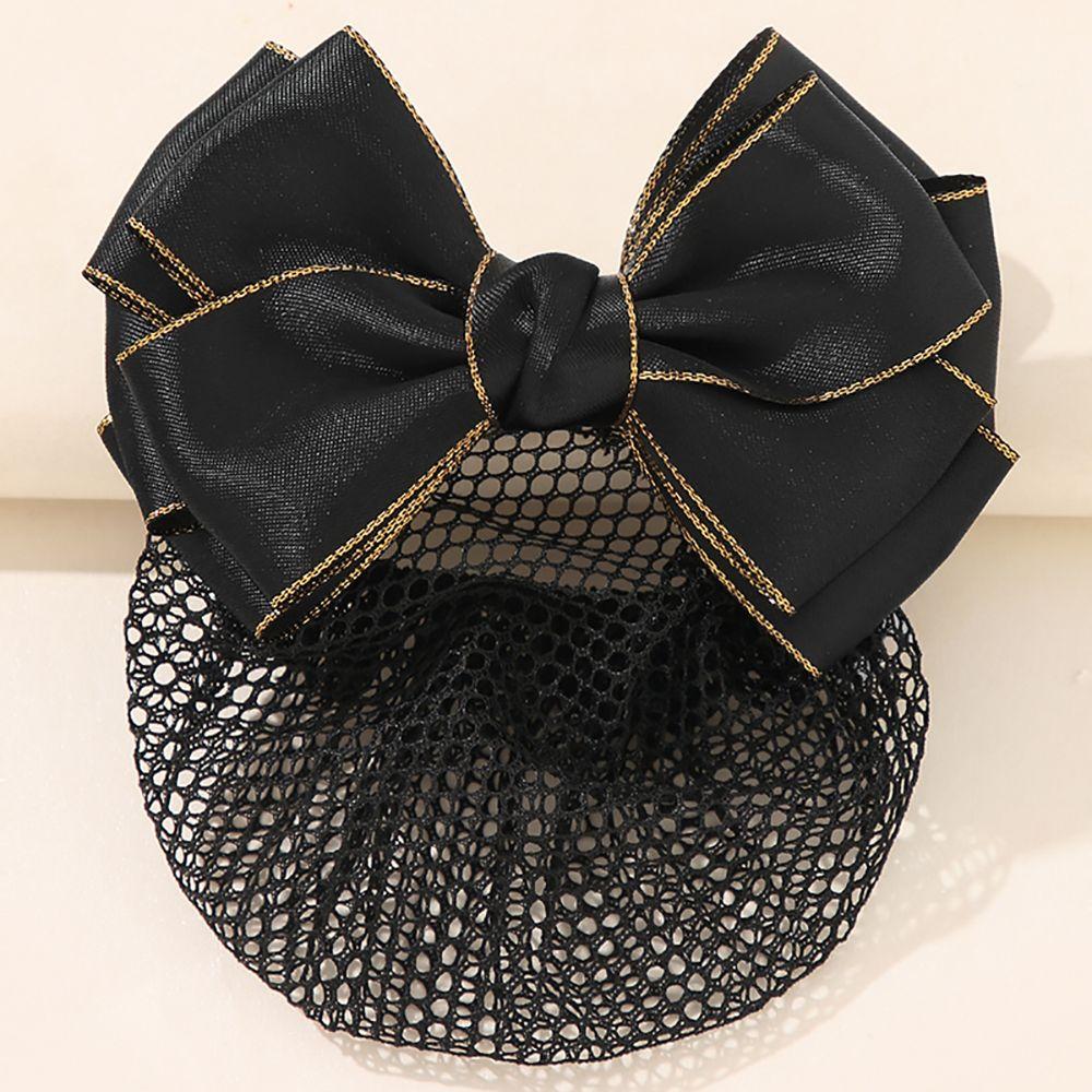 Nurse Female For Girls Headwear Ponytail Clip Korean Bun Snood Hairgrips Cover Net Bow Spring Clip