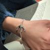 Браслет из стерлингового серебра 925 пробы, нишевый дизайн, ретро-стиль с птицей, корейская версия, корейский стиль, простые и модные украшения для рук