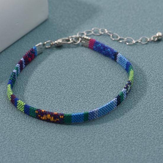 Плетеный браслет Бохо Этнический Тканый Регулируемый Геометрический Декоративный Подарок Женщинам Красочный Веревочный Браслет Аксессуары для Запястья для Повседневной Носки