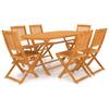Day and Night - Day and Night Folding Garden Dining Set 7 Pieces Solid Acacia Wood