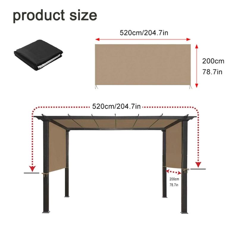 652F Прочный Сменный Тент для Беседки Водонепроницаемый Дизайн Быстрая Установка Без Инструментов