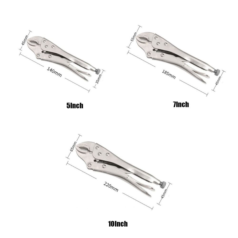 Heavy Duty Locking Pliers Circular Mouth Curve Jaw Spanner Durable Vise Vice Grips  Clamping Parts