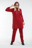 Женский модный спортивный костюм большого размера, бордовый красный спортивный костюм с капюшоном и рукавами в полоску, комплект большого размера