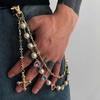 PuRui Double Layer Jesus Cross Pendant Jeans Pant Alloy Chain Men Fashion Love Heart Colorful Rhinestone Belt Chain Y2K Zircon