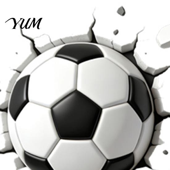 Bedroom Decoration for Sports Fans 3D Football Wall Stickers, Decals Kids Room, Soccer Realistic Breaking Stickers Art Decal Boys Playroom Living Room