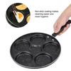 DOACT Pancake Pan, Pancake Plate, Heat-Resistant, Multi-Purpose, 5-Cavity Omelet Pan, Round, for Fried Eggs, Hamburgers, and Dumplings