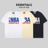 Базовая мужская футболка с принтом NBA, круглый вырез, оверсайз, хлопок, короткий рукав, повседневный топ
