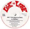 12inch Record AL CAMPBELL, NINJAMAN - Ain't Too Proud To Beg/Reality LLD80 Live And Love 1988 UK Reggae, Ska & Dub Used
