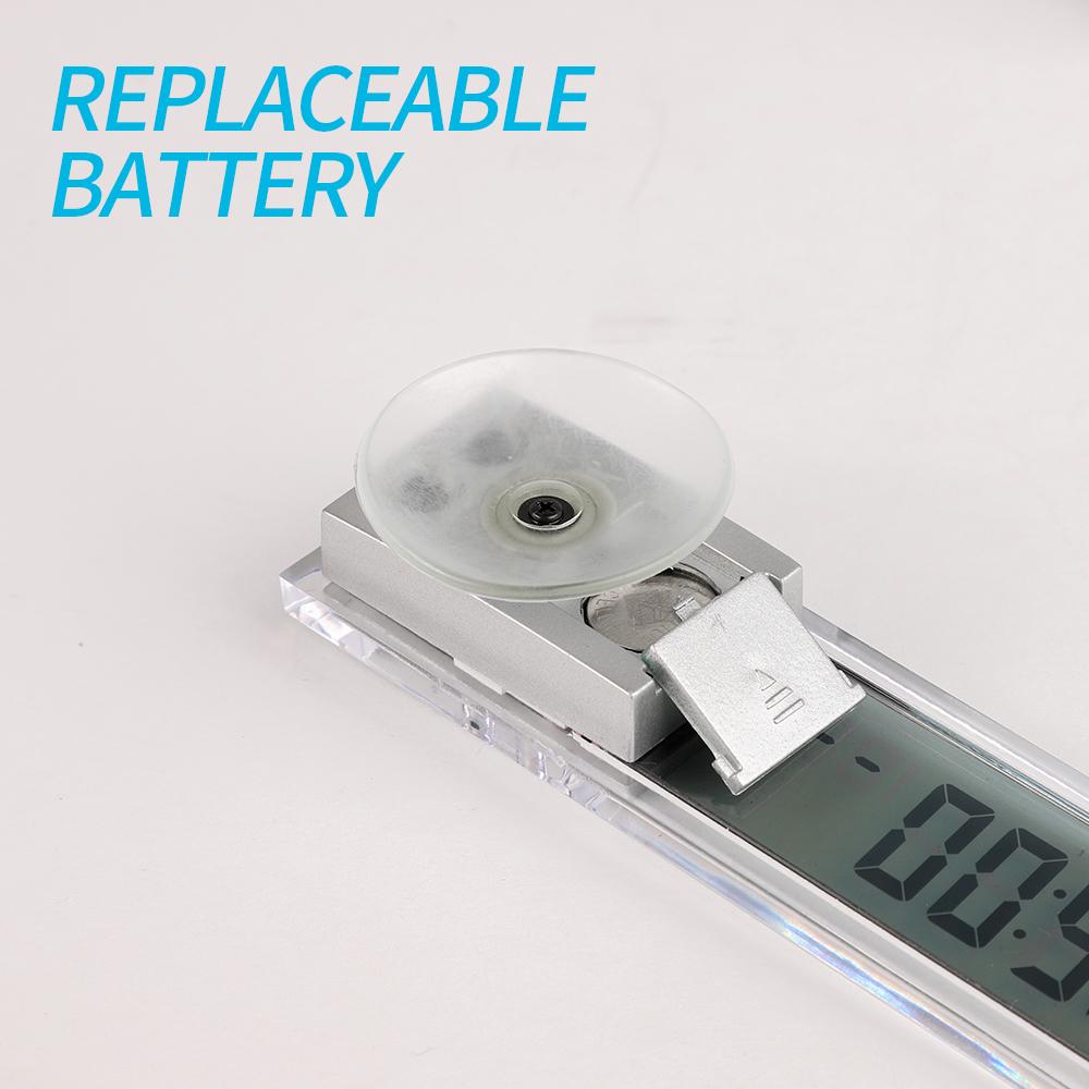 Автомобильные электронные часы термометр ЖК-дисплей время и температура 2 в 1 присоска типа украшение для салона автомобиля аксессуары