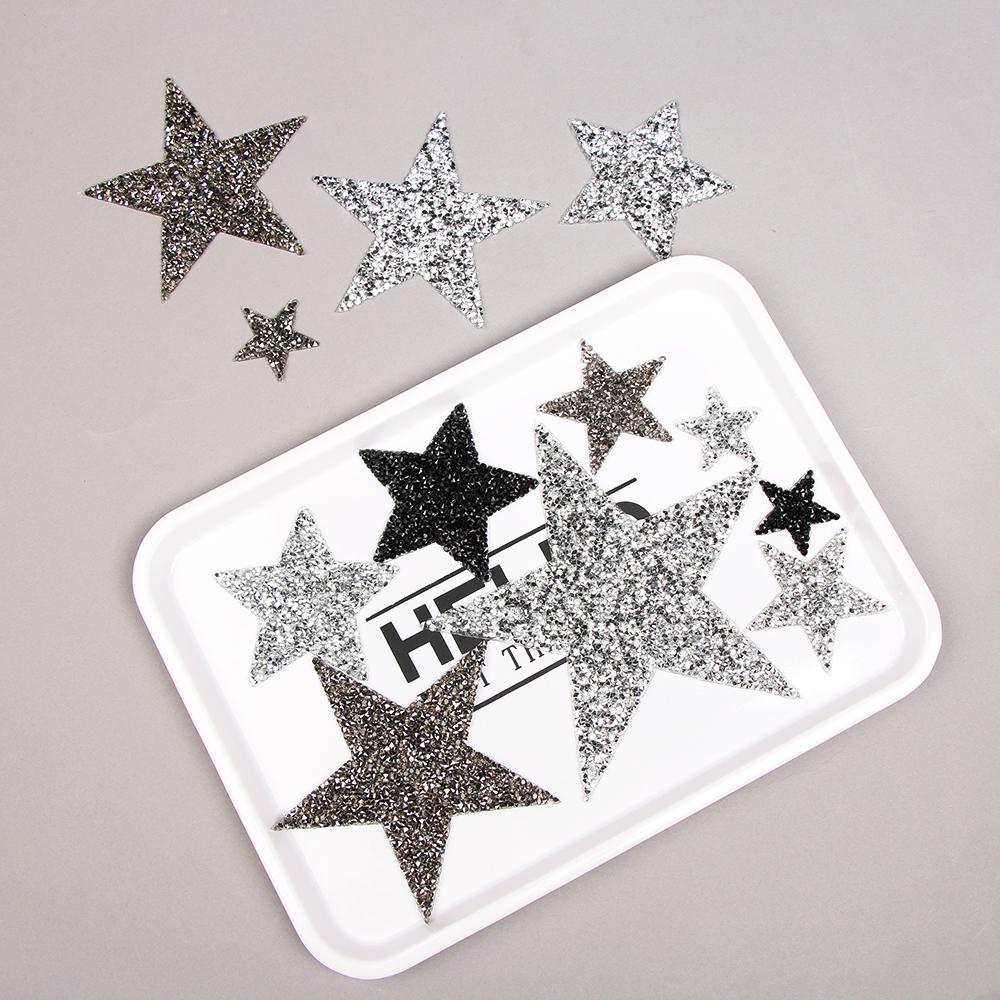 Симпатичный звездный дизайн, исправление со стразами, утюг на аппликациях с аппликациями для теплопередачи