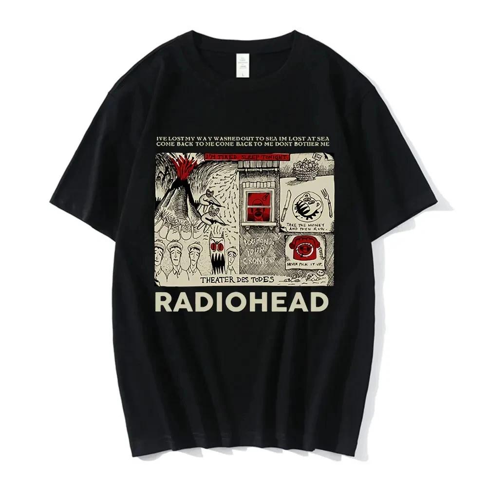 Винтажная Классическая Футболка Radiohead Мужские Футболки Североамериканский Тур Рок Парни Женская Футболка Camisetas Hombre Хип-Хоп Уличный Повседневный Топ